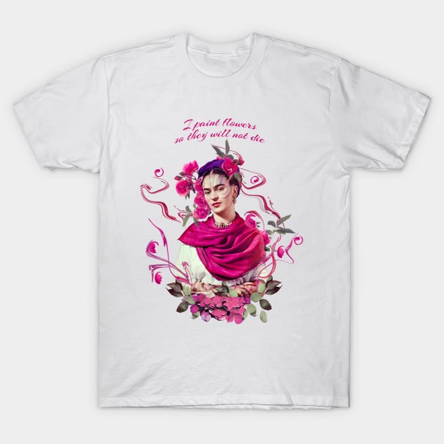 FRIDA KAHLO Mexican Feminist portrait T-Shirt T-Shirt by GalleryArtField